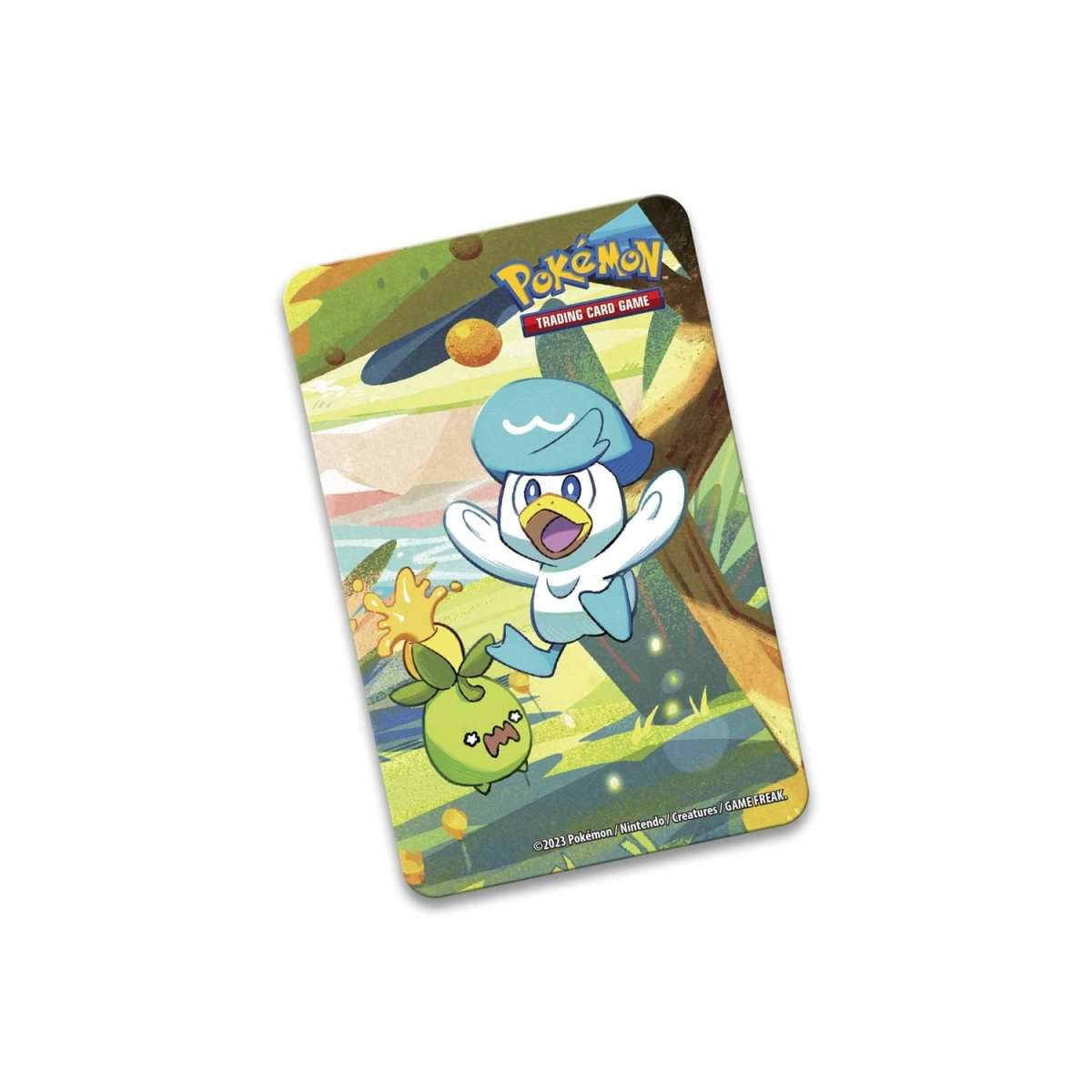 Pokemon Paldea Friends Quaxly Mini Tin Set (2 Booster Packs & Art Card)