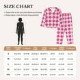 thumbnail image 4 of Balery Plaid Heart Conjunto de Pijama con Estampado para Mujer, Conjunto de Dos Piezas con Manga Larga, Ropa de Dormir Suave con Bolsillos, Pijamas Cómodos-Small, 4 of 7