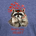thumbnail image 3 of CafePress - Here's My Heart Cute Raccoon Blowing Kisse T Shirt - Mens Tri-blend T-Shirt, 3 of 4