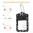 thumbnail image 2 of Square PU Leather Luggage Tags - 2 Pack with Privacy Cover and Stainless Steel Ring - Suitable for Travel, Backpack, Handbag - Suitcase Tags, Travel Tag Musical Notes, 2 of 7