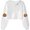 White, variant on Women's Witch Crop Sweatshirt Halloween Graphic Long Sleeve Pullover for Seasonal Comfort and Weekend Style White M