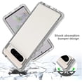 thumbnail image 3 of Compatible with Google Pixel 8 Pro Gradient Clear Case Shockproof Protection Case TPU+PC Cute Clear Full Body Protective Cover Cases Red, 3 of 5