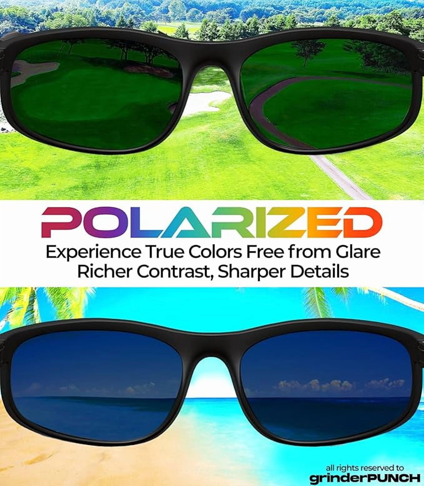 Grinderpunch Super Dark CAT 4 Sunglasses Polarized Blackout Lenses for Light Sensitivity & Migraine Relief Wrap Around - Gloss Black