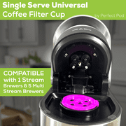 Perfect Pod Single Serve Universal Reusable Coffee Filter Cup, Multistream Technology
