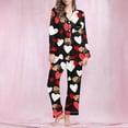 thumbnail image 1 of Puntoco Conjunto de pijama cómodo para mujer, conjunto de pijama informal de manga larga con estampado a la moda para mujer, 1 of 5