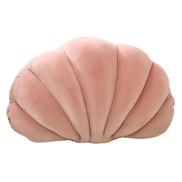 Almohadas decorativas de concha, almohada de felpa suave, adorno multifuncional, encantadora manta Rosa