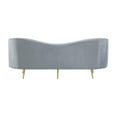 thumbnail image 5 of Maklaine Modern Upholstered Velvet Sofa with Camel Back in Gray, 5 of 7
