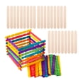 thumbnail image 1 of Shisuyan 100pcs Ice Cream Wooden Sticks Craft Sticks Blank Colorful Sticks DIY Popsicles Making Sticks, 1 of 8