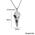 thumbnail image 3 of Fashion Nordic Viking Crow Head Odin Pendant Necklace For Men 14K Yellow Gold  Punk Hip Hop Teens Animal Personality Jewelry, 3 of 8