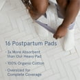 thumbnail image 5 of (2 pack) LOLA Organic Cotton Postpartum Pads - 16 Pads - Complete Coverage - 100% Organic Cotton Top Sheet, 5 of 8