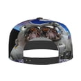 thumbnail image 4 of Daiia Astronaut in Outer Space print Flat Bill Hats Flat Brim Trucker Cap Baseball Cap Adjustable Classic Low Profile Hat Unconstructed Plain Cap, 4 of 9