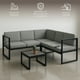thumbnail image 3 of Sala Esquinera de Exterior con Mesa Ilios Innova– Estructura de Acero y Cojines en Tela Impermeable | Diseño Moderno y Resistente, 3 of 9