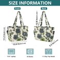 thumbnail image 4 of FORMRS Tote Bag for Women Quilted Large Capacity Travel Work Carry On Shoulder Handbag, Navy Flower, 4 of 7