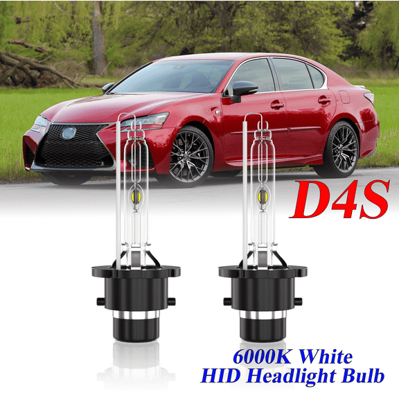 For Lexus GS450H 2007-2016 D4S HID Headlight High/Low Beam 6000K Crystal White Xenon Bulbs Set 2