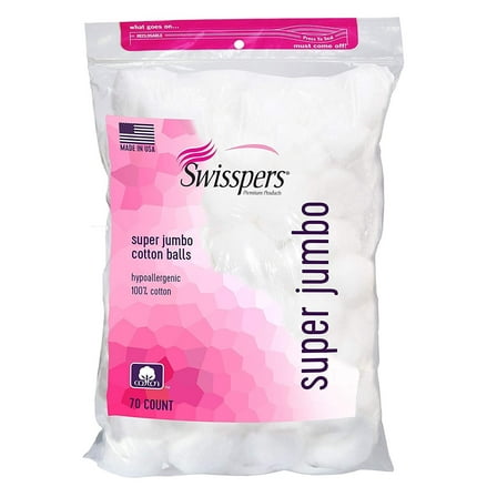 Swisspers Cotton Balls Jumbo Plus Size, 70 Count