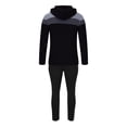 thumbnail image 4 of Dagugfen Workout Sets for Men Zip up Sweatshirt with Hood Black Drawstring Pants Casual Sweatsuit Fashion, 4 of 5
