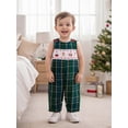 thumbnail image 5 of BemeyourBBs Baby Boy Plaid Romper Embroidery Round Neck Sleeveless Jumpsuit, 5 of 9
