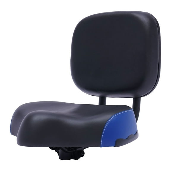 High-Density Foam Tricycle Seat,PU Surface,220lbs Capacity,Adjustable Backrest,Modern Style,Easy Install,for Tricycles,Bikes,in Black & Blue