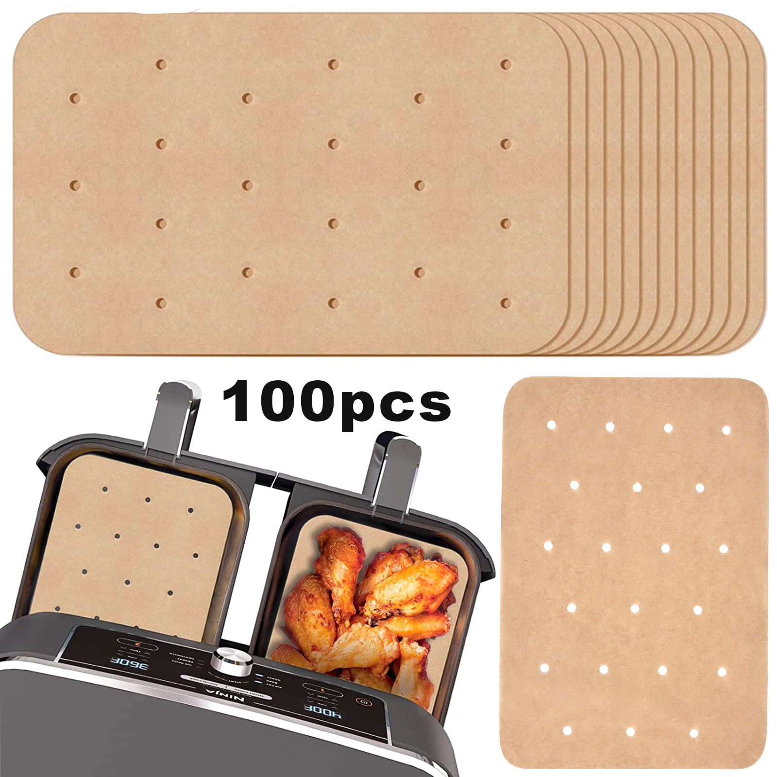 8.5 inch Air Fryer Liners/Bamboo Stea... Set of 200 Details about   Air Fryer Perforated Paper 