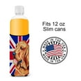 thumbnail image 4 of Bloodhound with English Union Jack British Flag Ultra Hugger for slim cans, 4 of 6