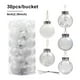 thumbnail image 2 of Bearachild Paquete de 30 bolas de Navidad, colgante decorativo de Navidad reutilizable para fiestas, bodas, cumpleaños, fotografía, patio, decoración del Kits de decoración para fiestas Blanco Bearachild HA065288-06B, 2 of 6