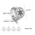 RSAMD Archangel Metatron Angel of Life Seal Solomon Punk Ring for Men