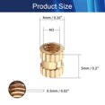 thumbnail image 2 of Wekity M3x5mm Female Thread Knurled Nuts,100PCS Hx4mm OD Brass Threaded Insert Embedment Nuts Hydraulic Welded Joint Injection Molding Assortment Kit for 3D Printing Injection Molding-0621, 2 of 5