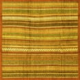 thumbnail image 1 of Ahgly Company Machine Washable Indoor Square Abstract Yellow Modern Area Rugs, 8' Square, 1 of 4