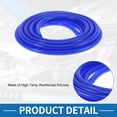 thumbnail image 6 of Unique Bargains Silicone Vacuum Tubing Hose High Temperature 16.4Ft 1/4" 6mm ID 3.5mm Thickness Automotive Vacuum Line Blue 1 Pc 130PSI Max Pressure, 6 of 8