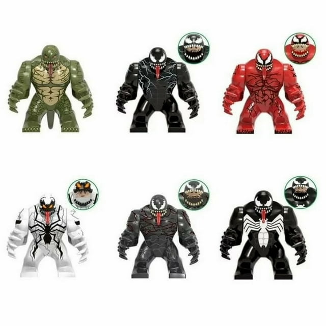 6PCS Super Hero Action Figure Building Blocks Set, ABS Plastic DIY Creative Construction Toy for Kids, OPP Bag Packaging