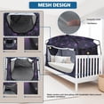 thumbnail image 6 of Bed Tent with Blackout 90% Drapes and Breathable Mesh Windows, Starry Color, Twin Size, 6 of 6