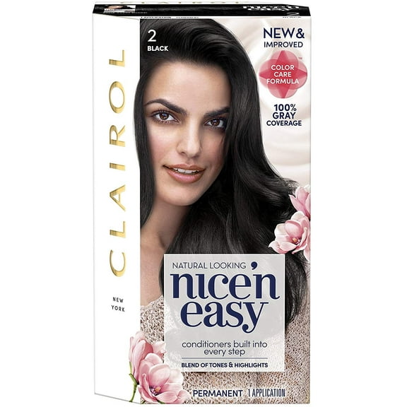 Clairol Nice 'n Easy Permanent Color, [2] Black 1 ea (Pack of 2)