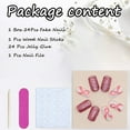 thumbnail image 4 of NEWSPIED 24Pcs Breast Cancer Press on Nails Short Square Pink Ribbon False Nails with Glitter Designs Ribbon Fake Nails Tips Artificial Coffin Acrylic Nails Breast Cancer Glue on Nails for Women, 4 of 6