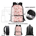 thumbnail image 4 of Jeiento Pink Strawberry 4Pcs Kids Bookbag Set for Girls School Backpack with Lunch Box and Pencil Case Water Bottle Holder Flower Elementary School Bag Back To School Bags Daypack Satchel, 4 of 7