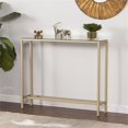 thumbnail image 6 of Pemberly Row Contemporary Narrow Mirror Top Console Table in Gold, 6 of 11