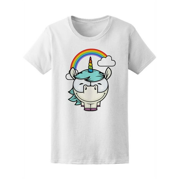 Cute Rainbow Kawaii Unicorn Tee Women's -Image by Shutterstock