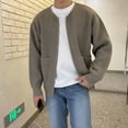 thumbnail image 7 of Fashion Trendy Ins Trendy Knitted Cardigan Men's Sweater, 7 of 7