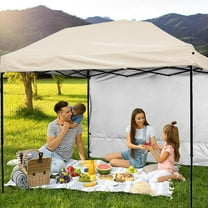 10x10 Canopy Sidewalls, Beige, Waterproof & Windproof, 2 PCS for   Canopy