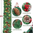 thumbnail image 3 of Waipfaru 9ft Christmas Lighted Garland, Battery Operated Christmas Garland with Lights,Pre-Lit Garland with Pine Cones for Indoor Home Holiday Xmas Decorations, 3 of 7