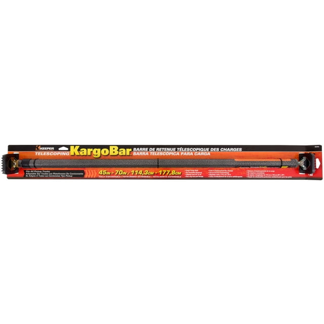 Keeper Corporation Cargo Bar 05056 Telescoping Lock; Adjusts 45 Inch To 70 Inch Length; Without Net