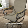 thumbnail image 5 of Vicllax 7-Piece Outdoor Patio Dining Set Metal Swivel Chairs & Round Steel Table with Umbrella Hole, 5 of 11