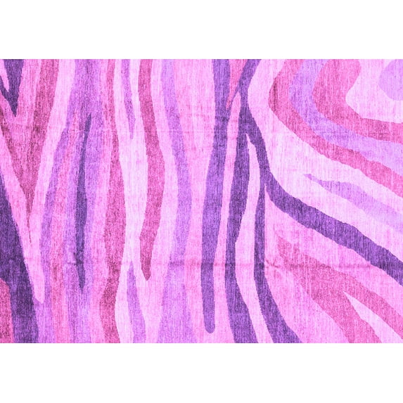 Ahgly Company Indoor Rectangle Abstract Purple Modern Area Rugs, 7' x 9'