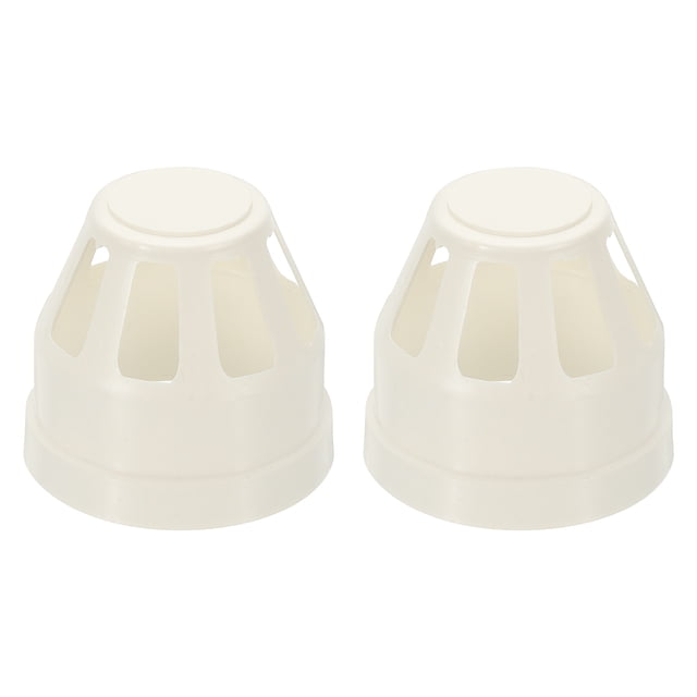 Uxcell 2 Pcs Bouchon de Vidange en PVC, Bouchon de Tuyau de Ventilation de 2 Pouces, Bouchon de Cheminée Rond pour Système d'Échappement de Ventilation DWV, Blanc