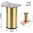 thumbnail image 2 of Furniture Legs 4pcs 10cm Stainless Steel Furniture Legs for Chairs Table Cabinet Desk Sofa Furniture Legs with Screws Easy Assembly Round Gold, 2 of 5
