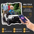 thumbnail image 4 of Okybaby 24V Kids Ride On Jeep Car with Remote Control,Four-wheel Suspension, Electric Kids Ride On Toy Car with Dual Motor,LED Light,USB,Bluetooth,MP3 for Kids of 3+, White, 4 of 7