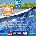 thumbnail image 5 of SmartLine 15' Round Tuscan Unibead Above Ground Swimming Pool Liner, 52" Height, 25 Gauge, 5 of 6