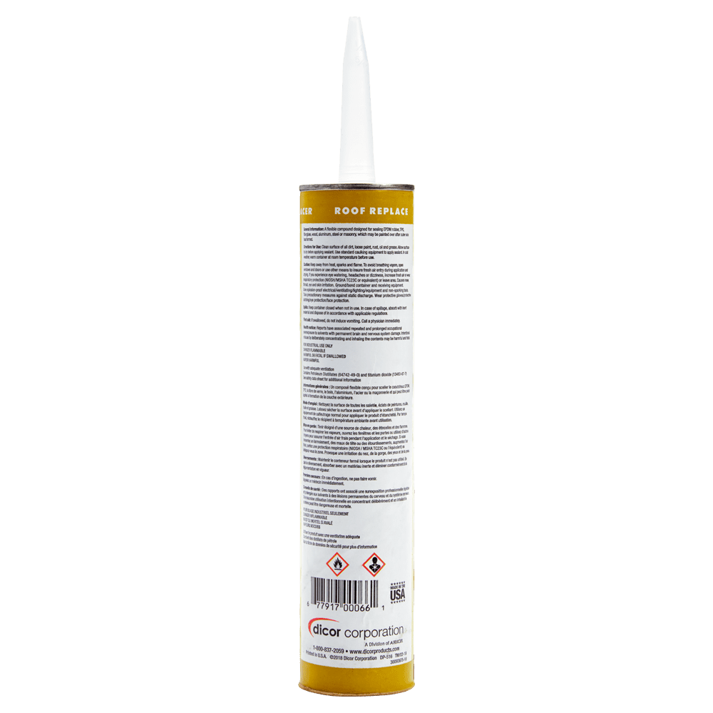 Dicor 551LSG-1 10.3 oz Hardware Adhesive for EPDM and TPO Sheeting, Gray
