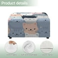 thumbnail image 4 of Xoenoiee Colorful Cat Print Ottoman Cover Square Velvet Storage Ottoman Slipcovers Thick Stretch Footrest Foot Stool Covers Protector with Elastic Band, S, 4 of 7