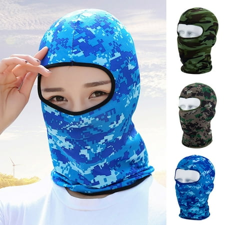 Visland Women/Men Camo Face Cover Soft Breathable Elastic Sun Dustproof Windproof Balaclava Face Mask for Running Riding Cycling