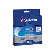 Verbatim bd-r dl branded 10pk 50gb/6x white laser
